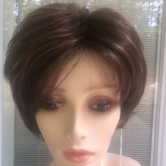 Adelle Wig by Rene of Paris- Color: Marble Brown-R - Picture 2 of 13